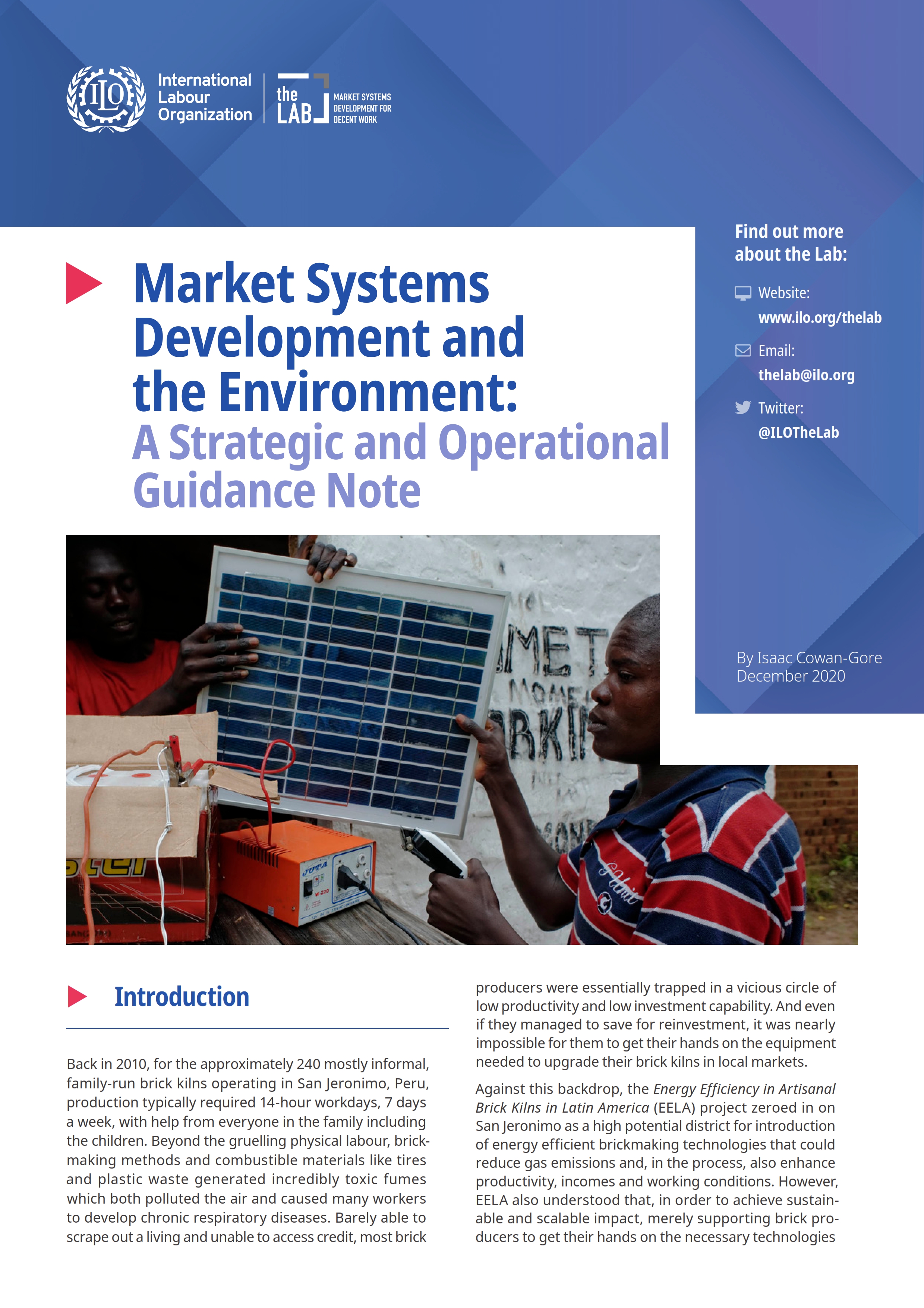 Market Systems Development and the Environment: A Strategic and Operational Guidance Note